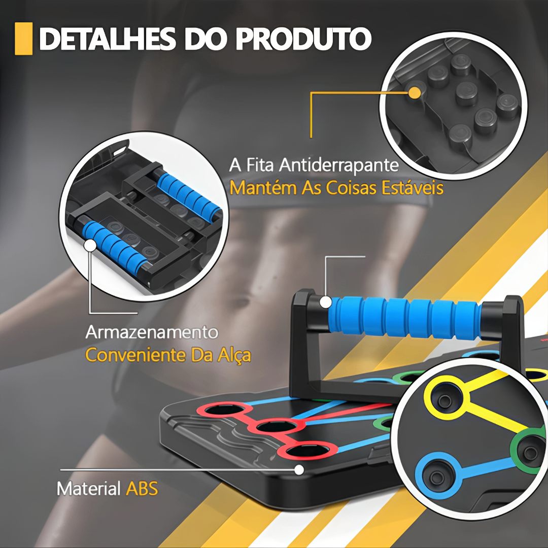 PushUp ProBoard - Prancha de Flexão Colorida para Ganho de Força em Casa