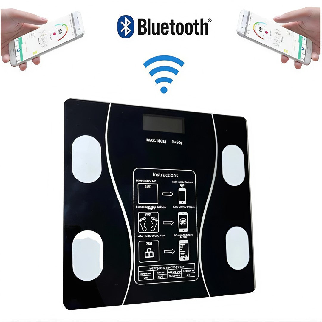 SmartFit Scale™ – Balança Digital Inteligente com Bioimpedância e Bluetooth