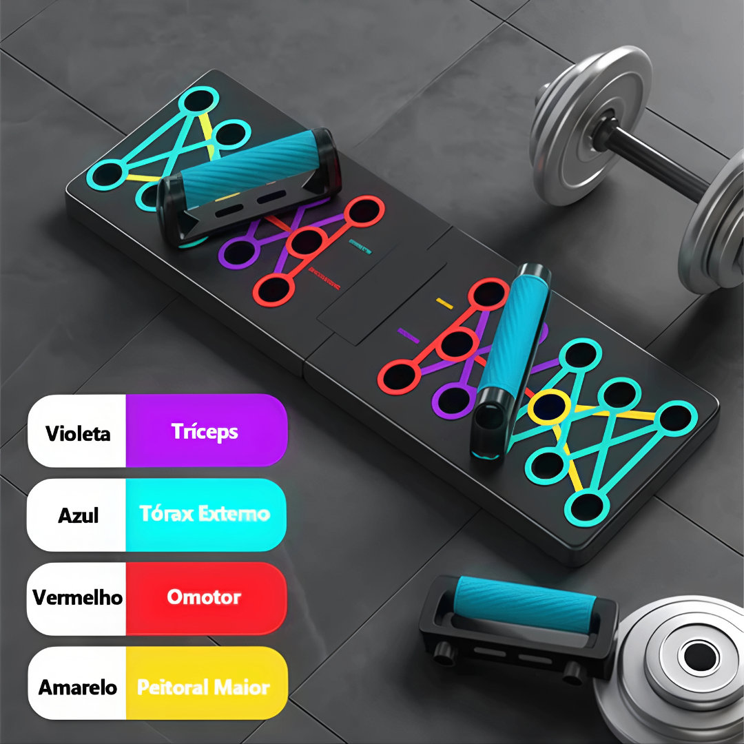 PushUp ProBoard - Prancha de Flexão Colorida para Ganho de Força em Casa