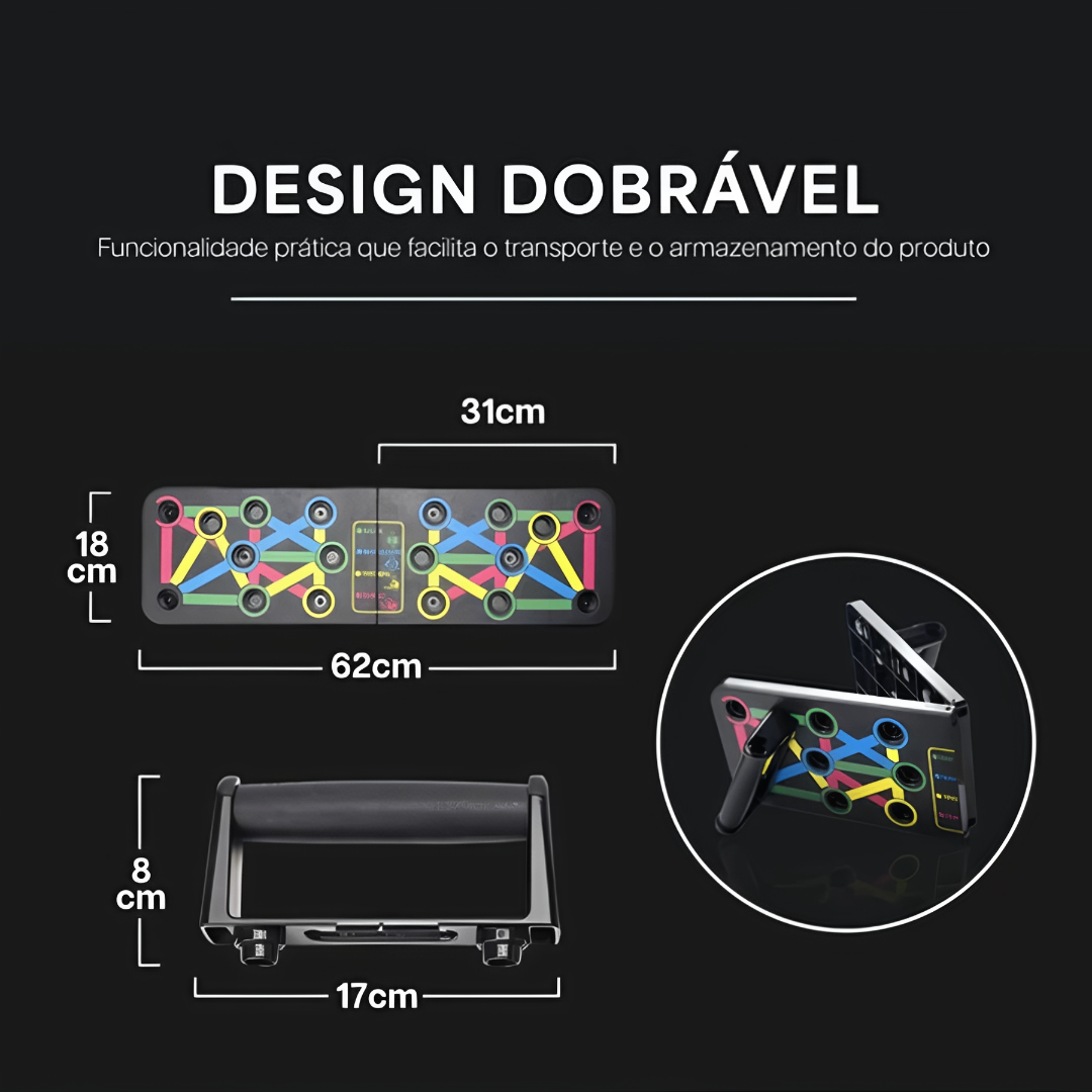 PushUp ProBoard - Prancha de Flexão Colorida para Ganho de Força em Casa
