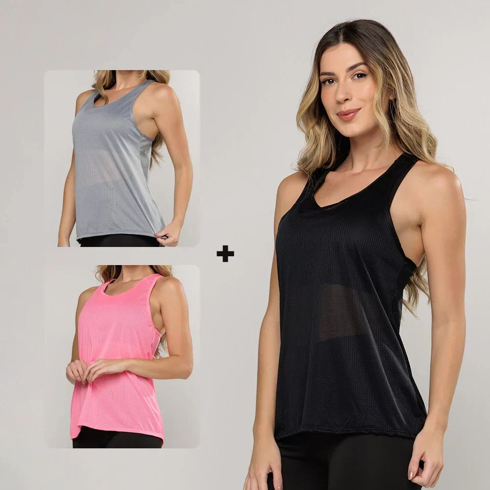 Kit 3 Regatas Lisas Dry Costas Nadador