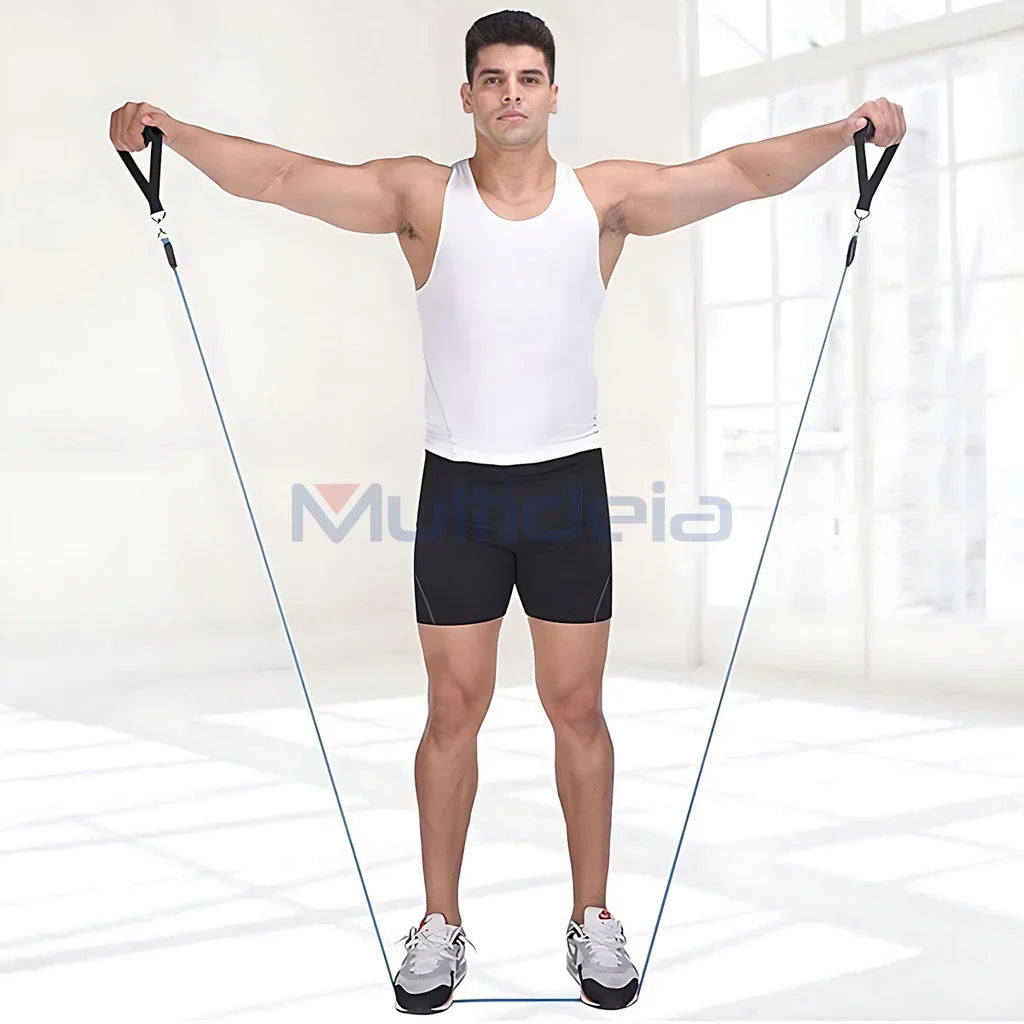 Kit Elástico Para Treino e Musculação em Casa