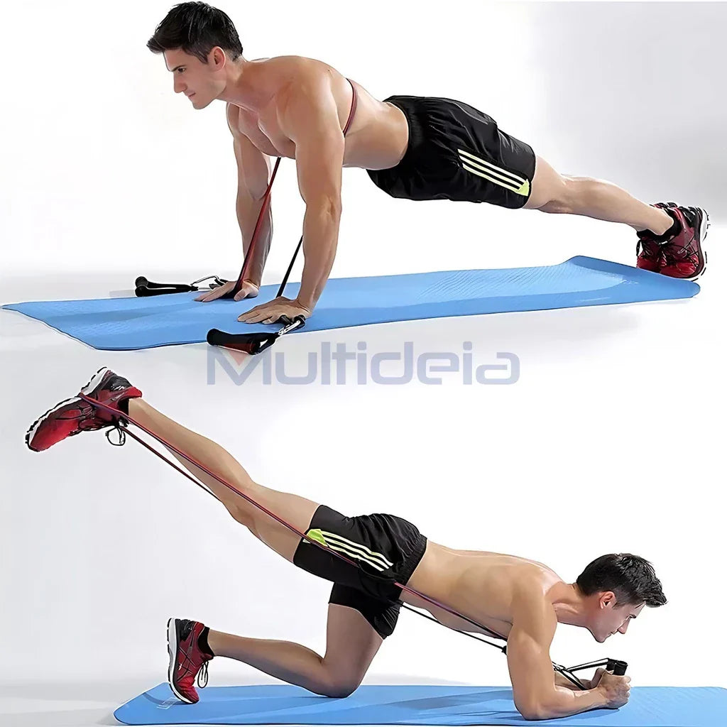 Kit Elástico Para Treino e Musculação em Casa