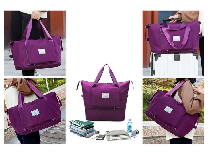 Super Bag Compact Plus - Bolsa Compacta Dobrável E Expansível -Para Viagens Academia e Dia a Dia