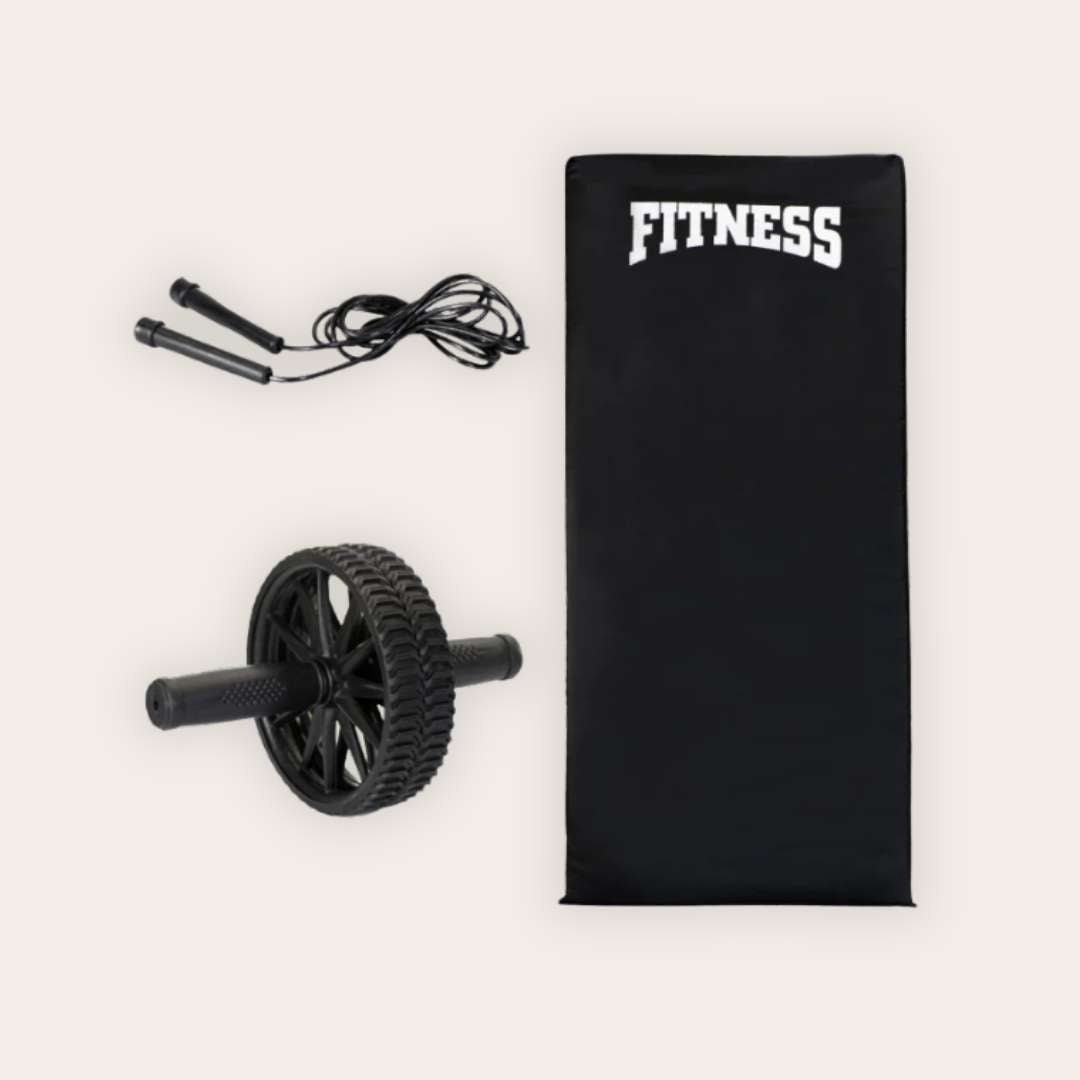 HomeGym Kit™ – Colchonete + Corda + Roda