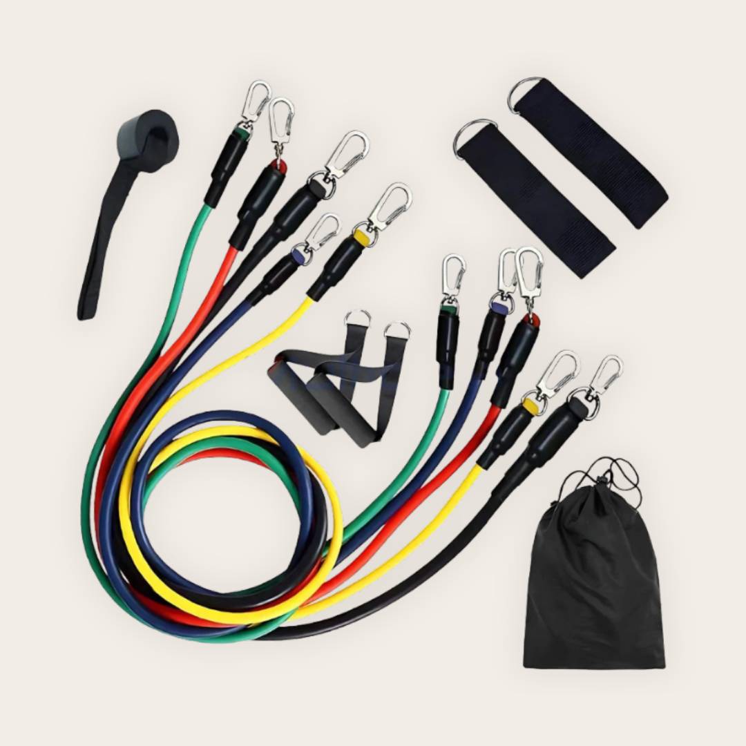 Kit Elástico Para Treino e Musculação em Casa