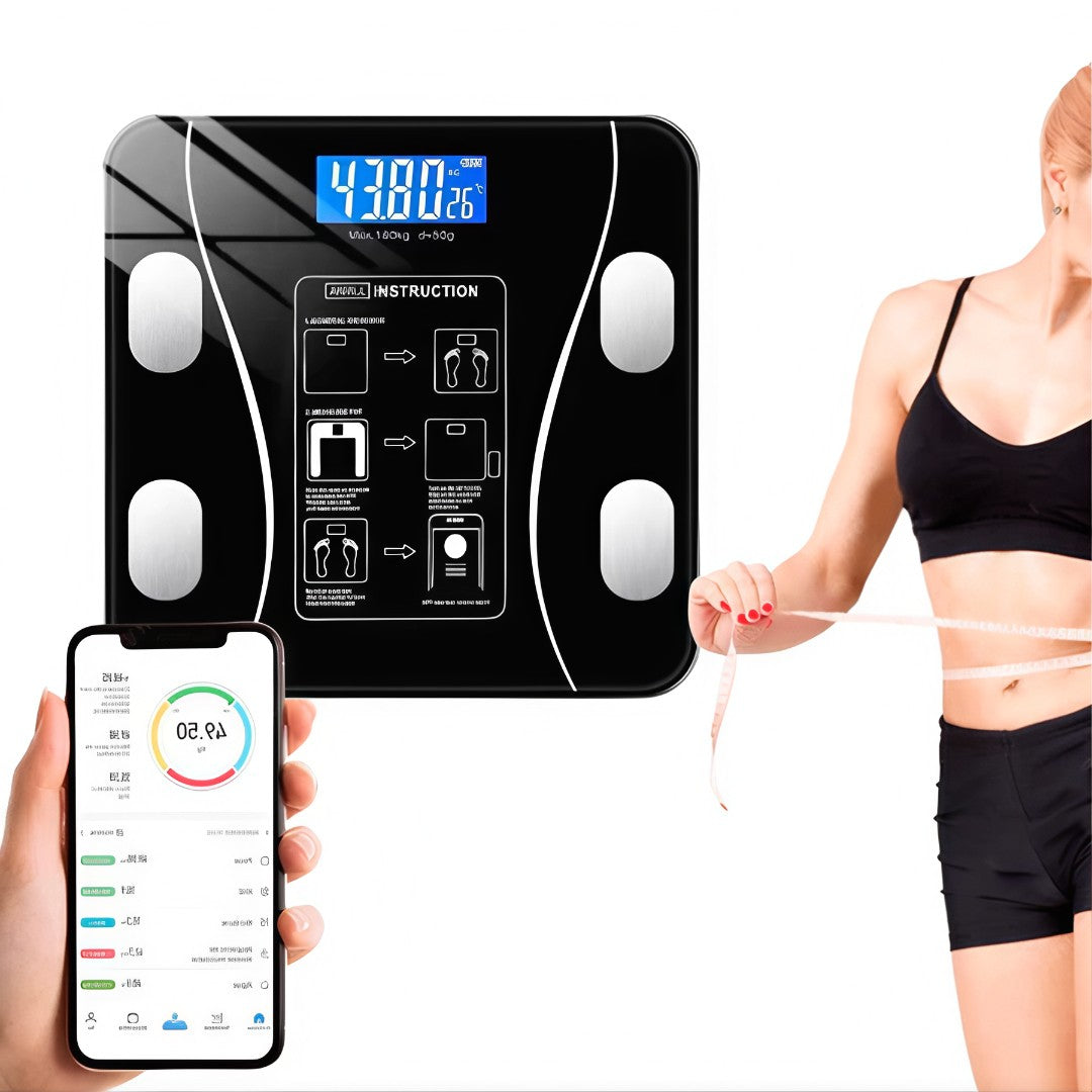 SmartFit Scale™ – Balança Digital Inteligente com Bioimpedância e Bluetooth