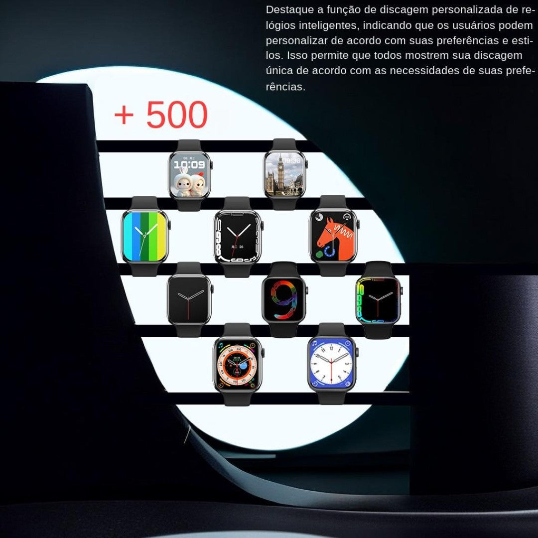 Smartwatch 9 Pro com Carregamento Sem Fio | Tela 2.05” HD, Bateria de Longa Duração, Versão Global – Android & iOS