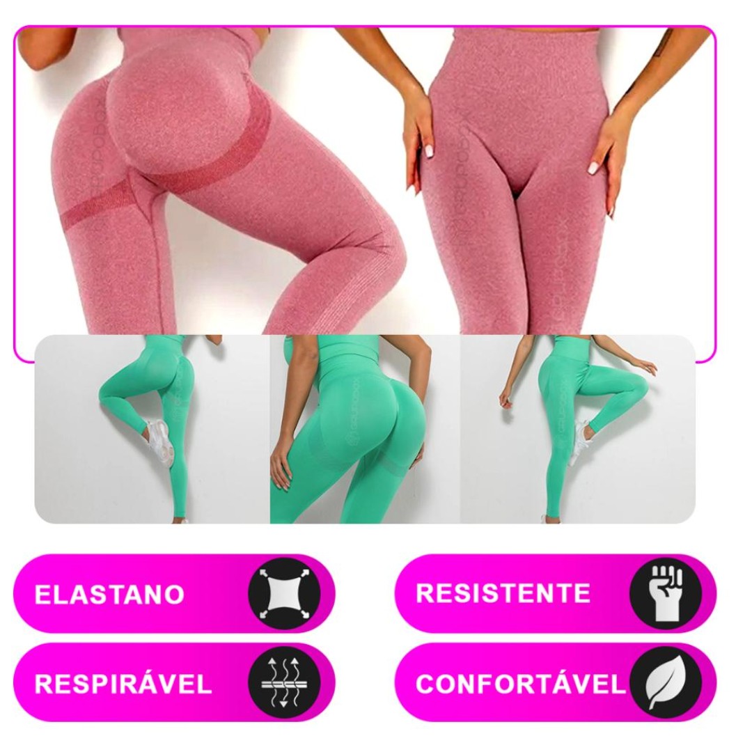 KIT com 2 Calça Legging Feminina Levanta Bumbum