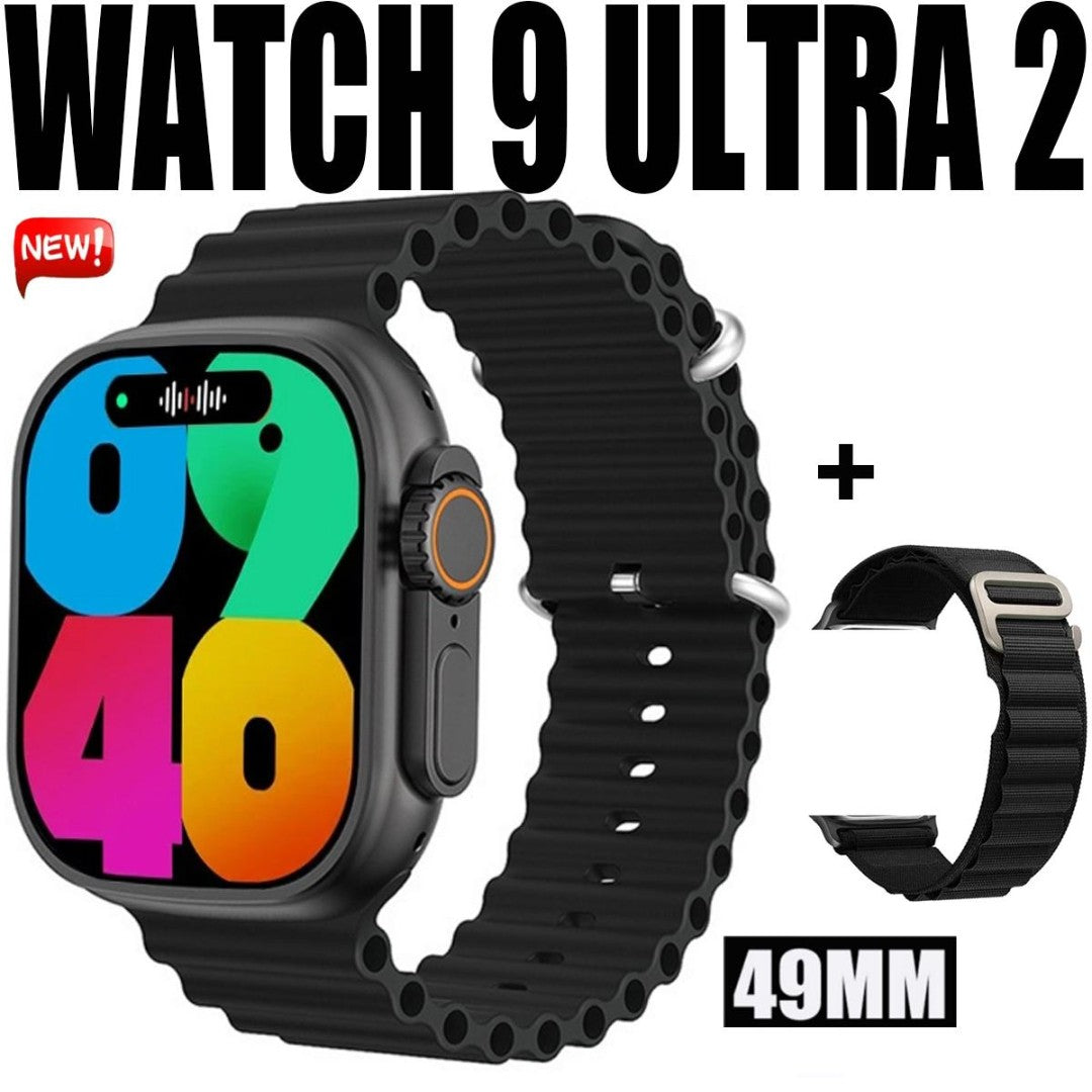 Smartwatch 9 Ultra – Tela 1.99” | Bluetooth Duplo, Monitoramento de Saúde e Múltiplas Funções | Android & iOS