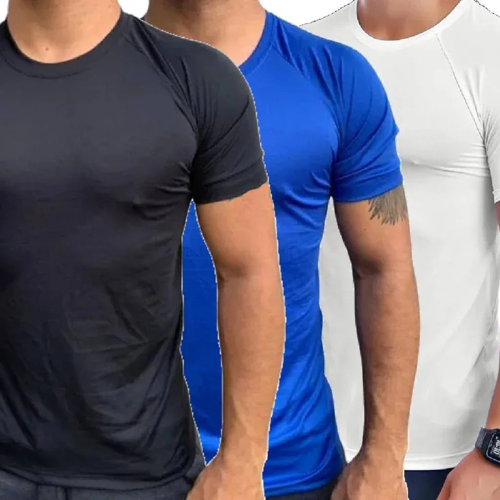 Kit 3 Camisetas Masculinas Dry Fit - Conforto e Estilo em Qualquer Atividade