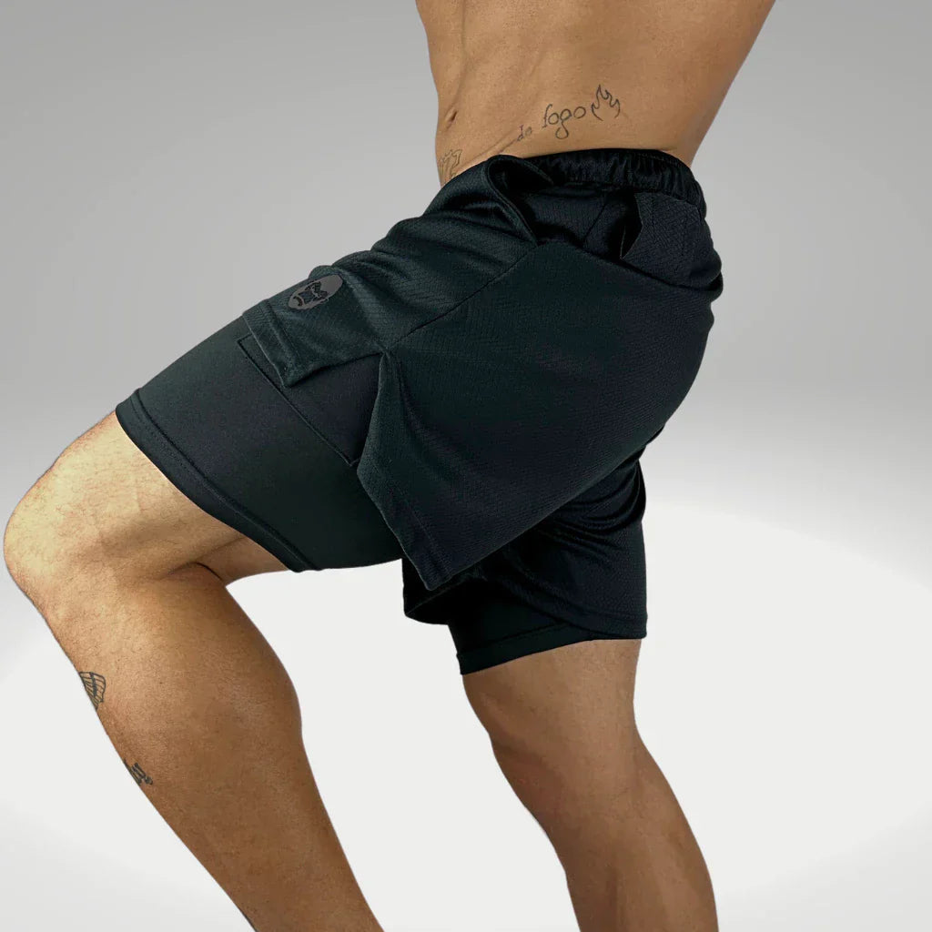 Kit 2 Shorts Kong 2 em 1 Para Academia – Máximo Conforto e Desempenho