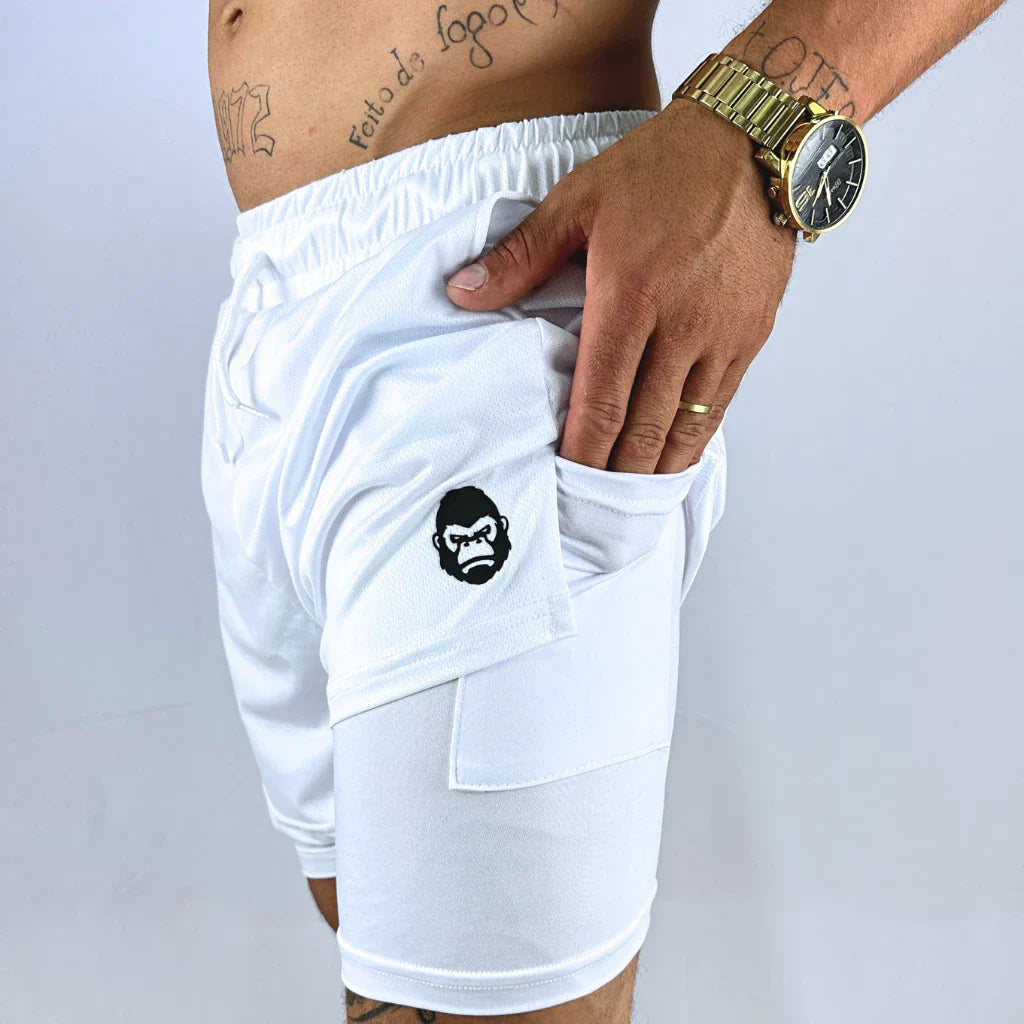 Kit 2 Shorts Kong 2 em 1 Para Academia – Máximo Conforto e Desempenho