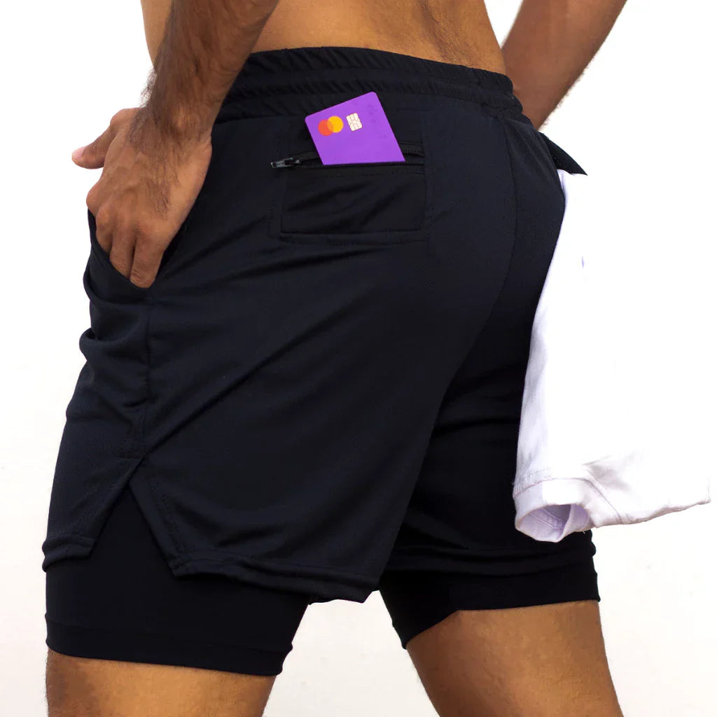 Short de Compressão 2 em 1 Dryfit Aranha Spider – Conforto e Desempenho para seus Treinos